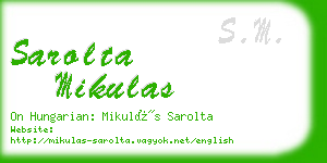 sarolta mikulas business card